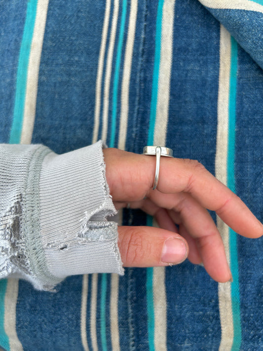 Nevada Aloe Variscite Byzantine Silver Ring