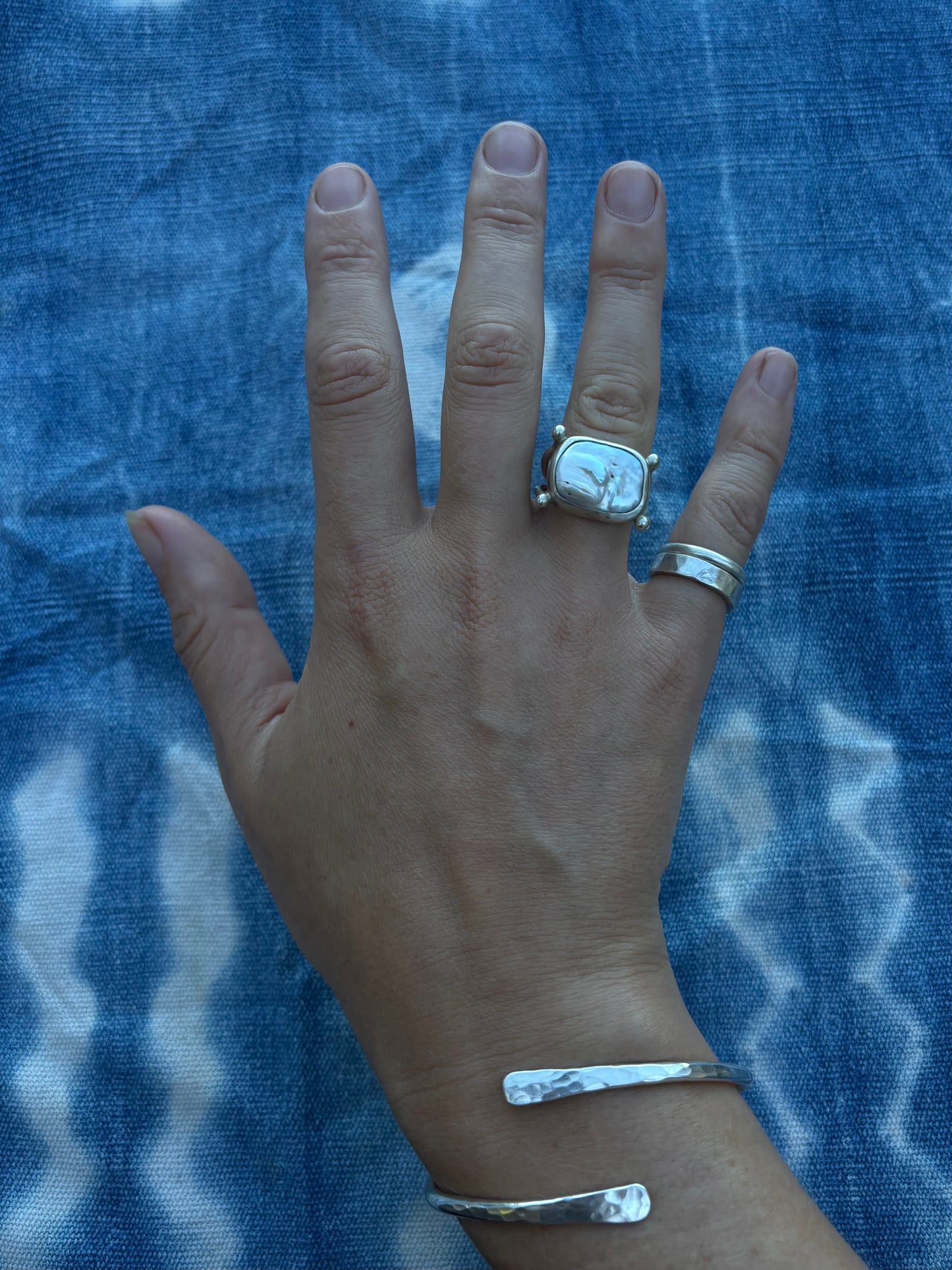 Pearl Tetra Ring ~ Silver
