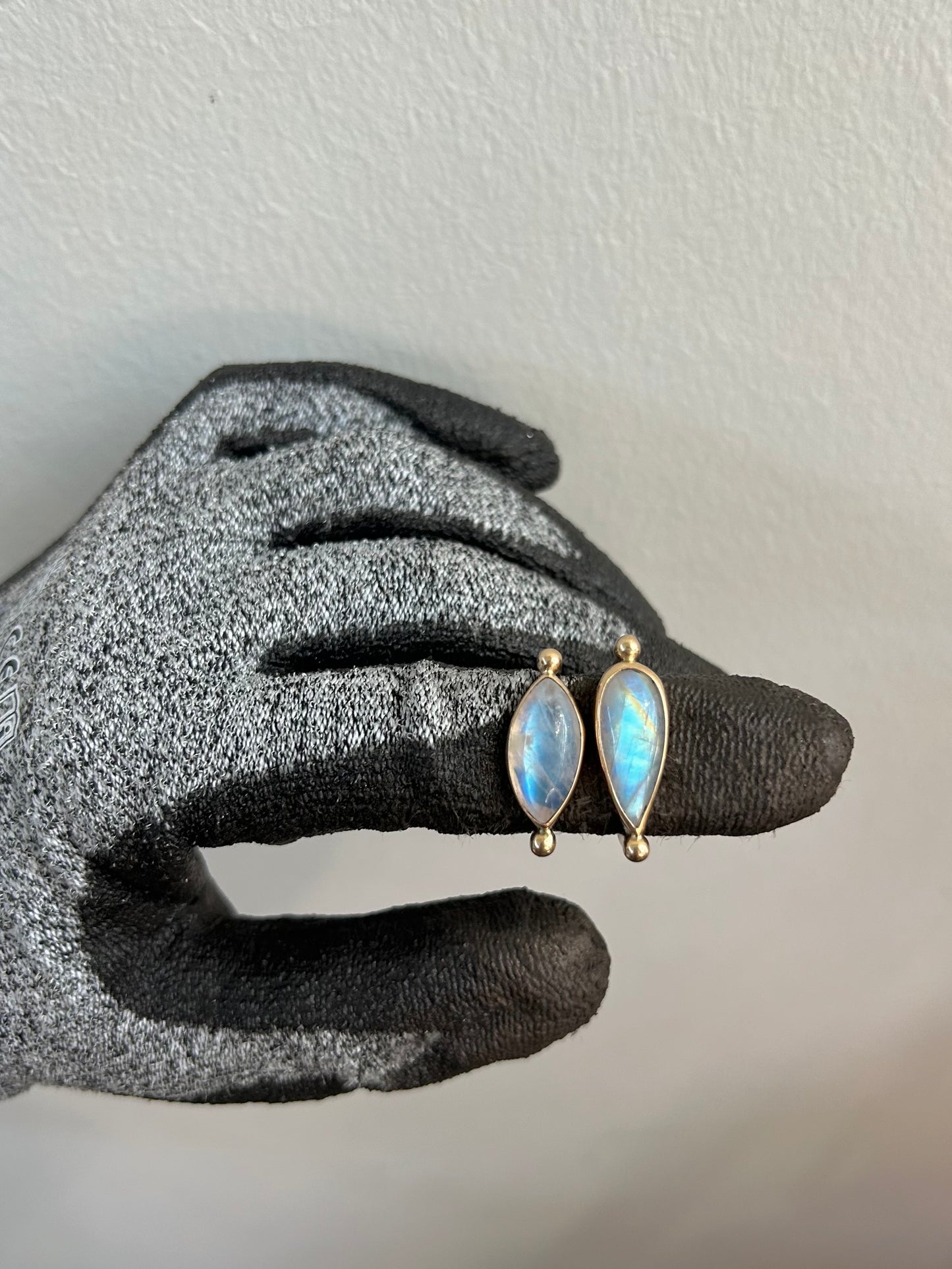 Moonstone 14k Gold Byzantine Ring ~ Marquise