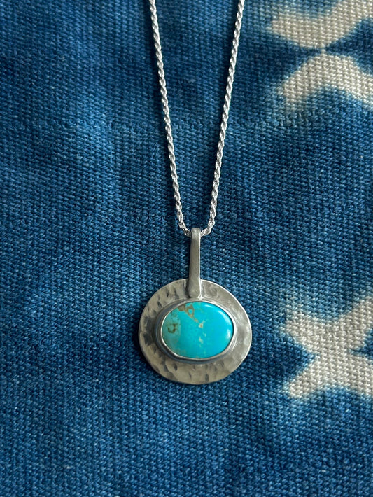 Royston Turquoise ~ Pendant Necklace ~ Silver