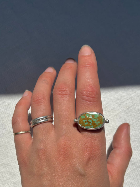 Colorado Turquoise Byzantine Silver Ring