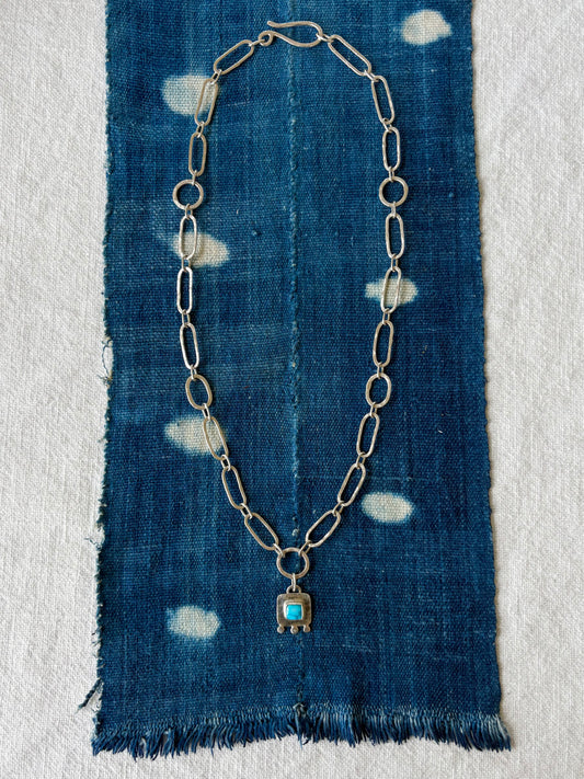 Turquoise Chain Necklace ~ Bluebird