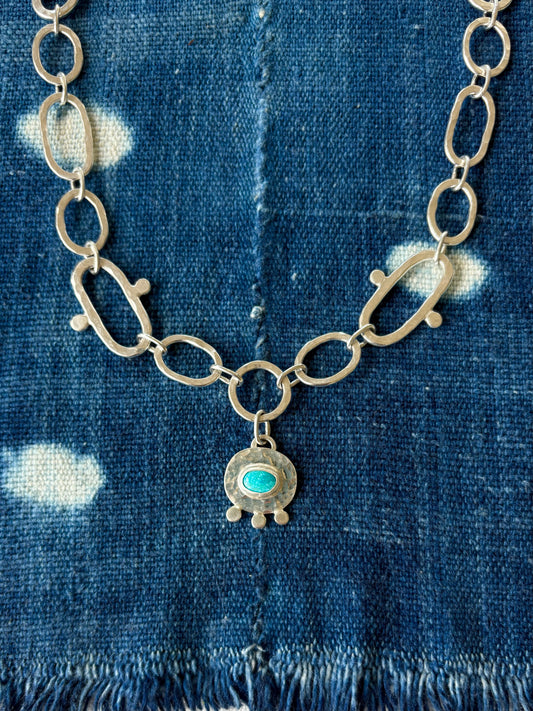 Turquoise Chain Necklace ~ Tyrone