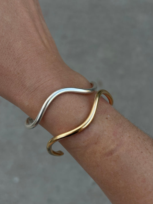 Chunky Wave Cuff Bracelet ~ Brass *new*