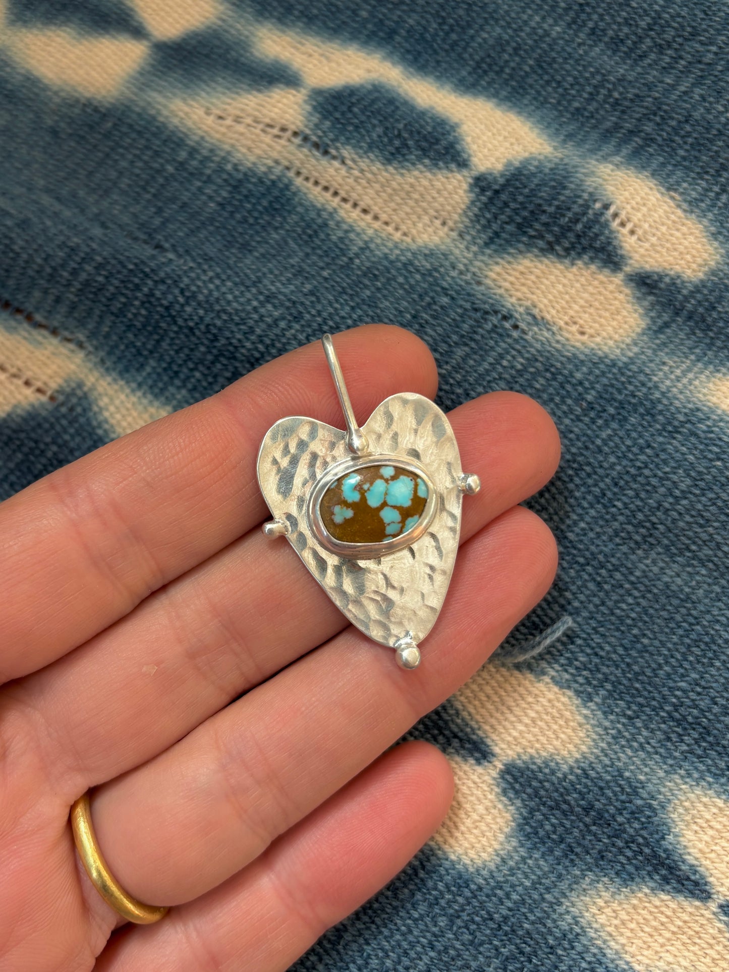 no. 8 turquoise ~ heart pendant