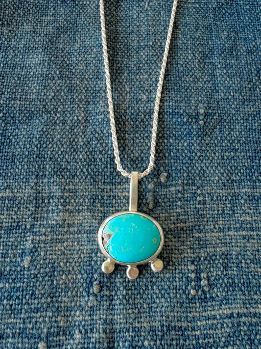 Royston Turquoise ~ Pendant Necklace ~ Silver
