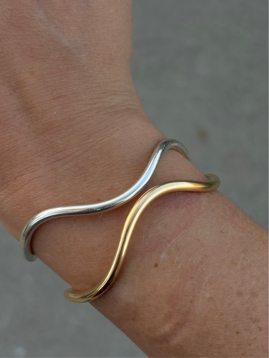 Chunky Wave Cuff Bracelet ~ Brass *new*
