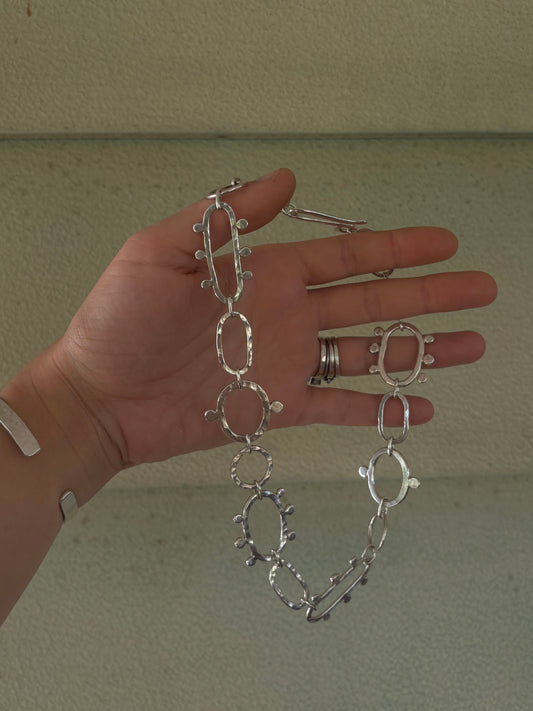 Hammered Link Necklace ~ IV