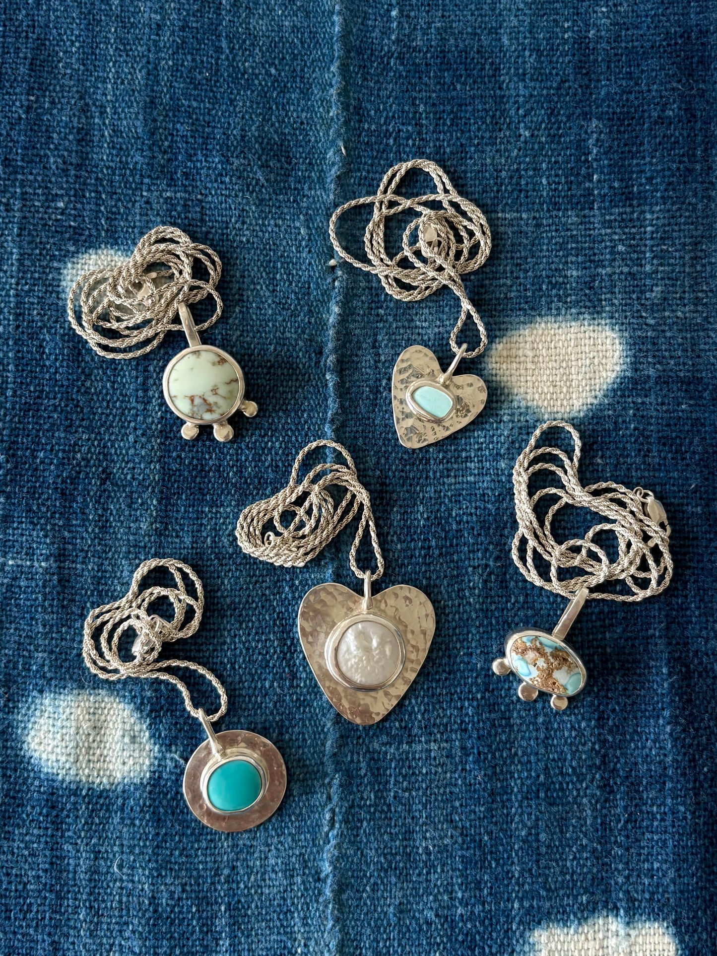 Nevada Turquoise Pendant Necklace ~ Silver