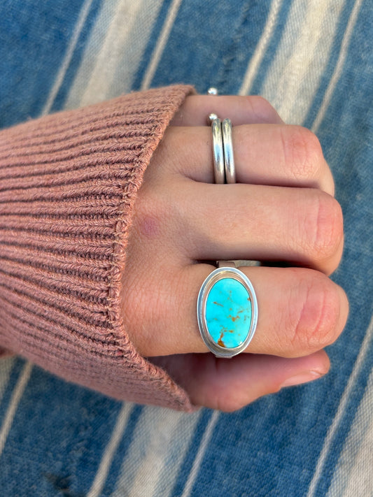Colorado Turquoise Mesa Silver Ring