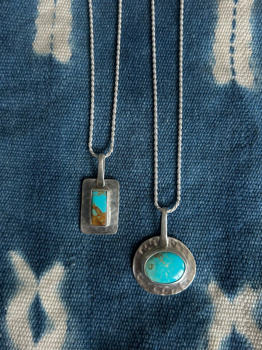 Royston Turquoise ~ Pendant Necklace ~ Silver