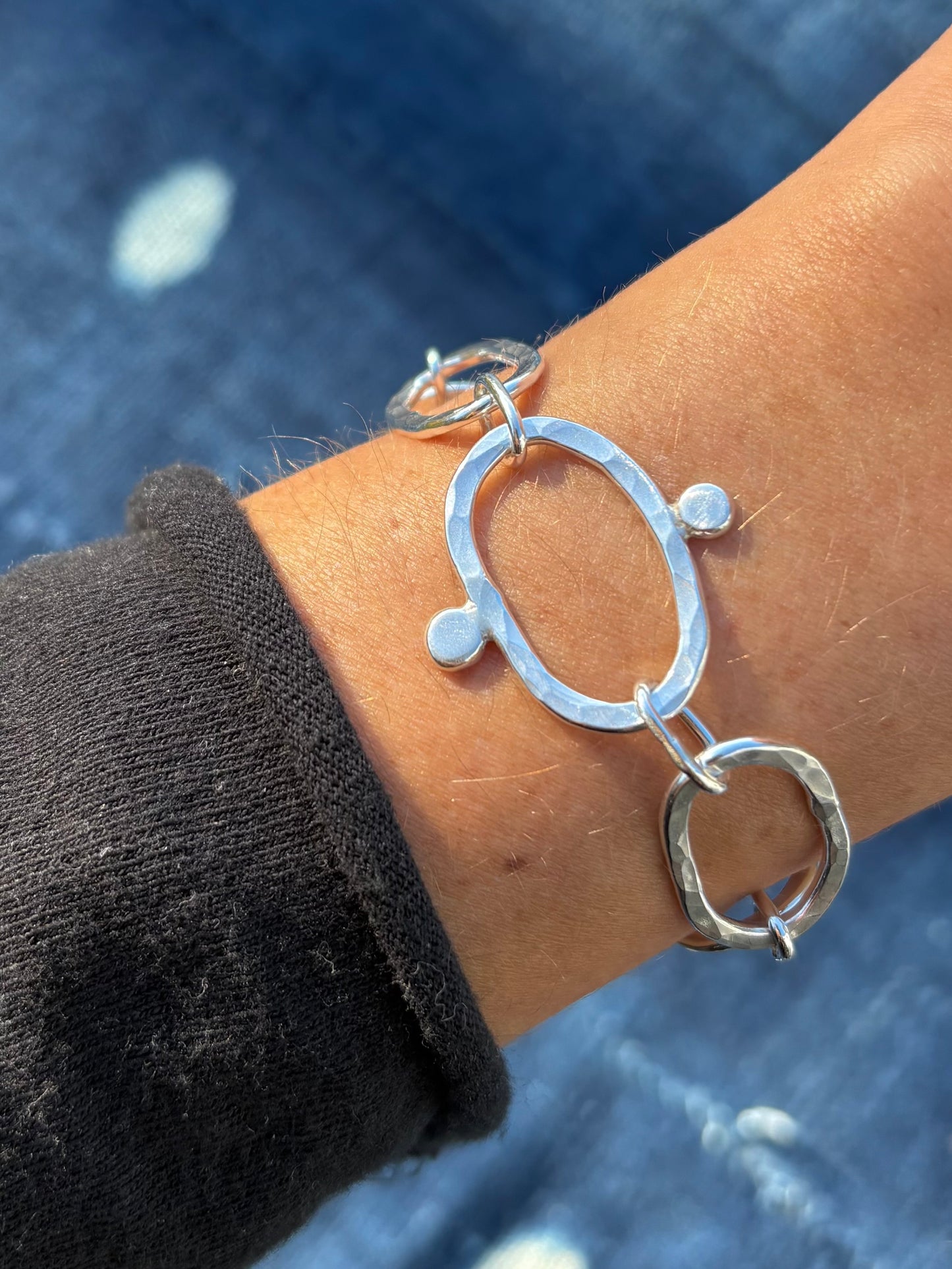 Hammered Link Bracelet ~ X