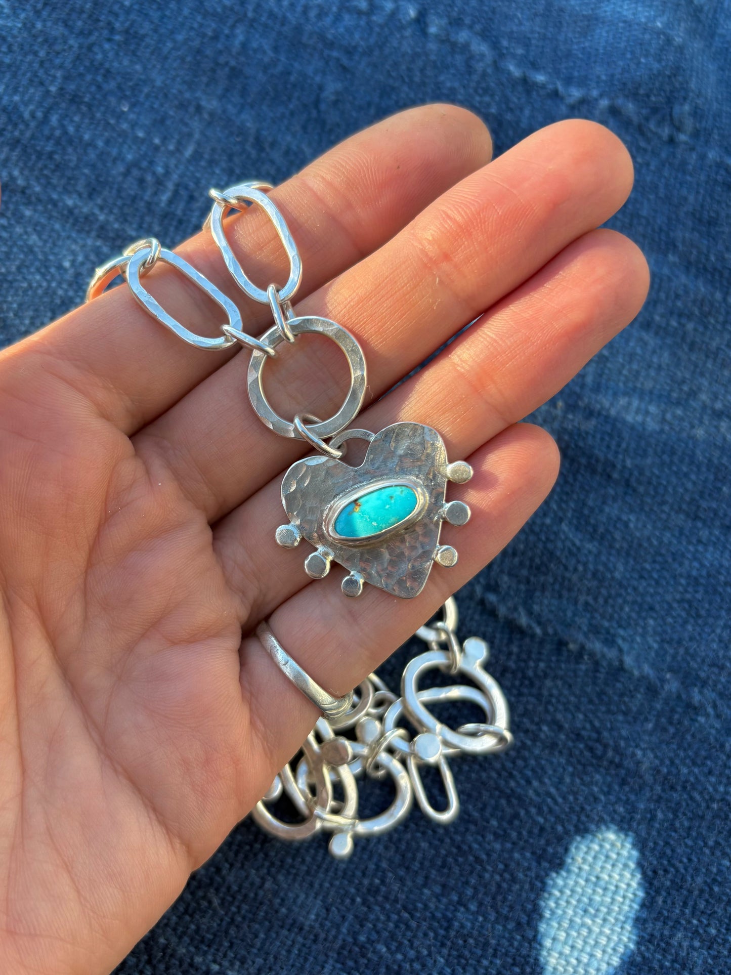Turquoise Mountain Heart Necklace