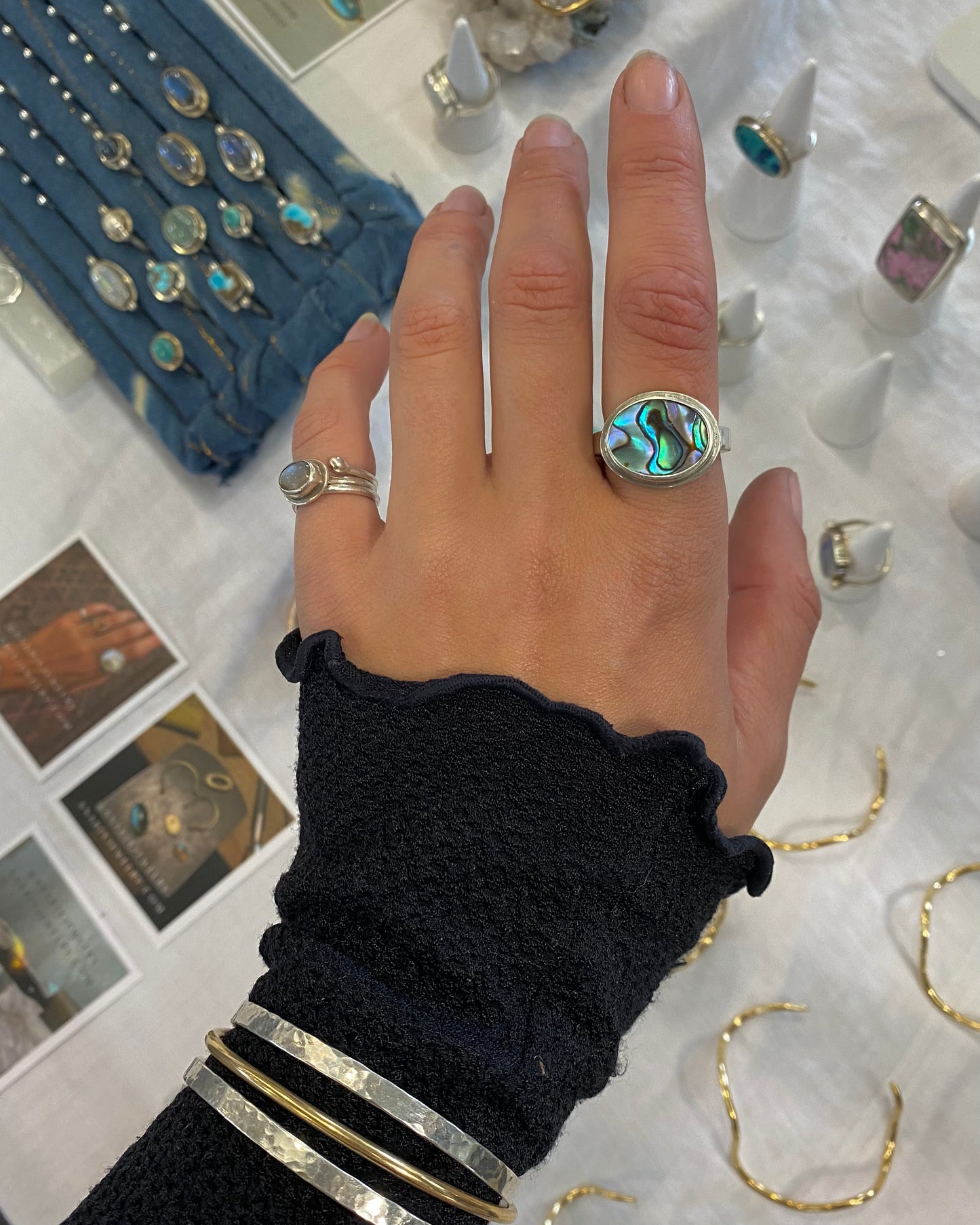 Hammered Silver Cuff Bracelet