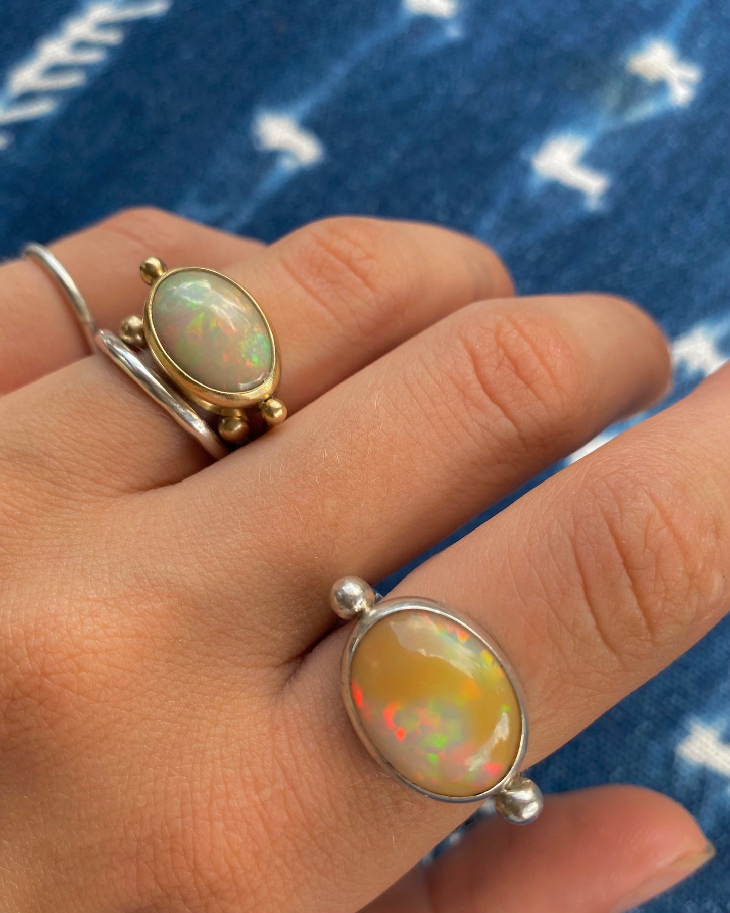 Ethiopian Opal 14k Gold Byzantine Ring #4