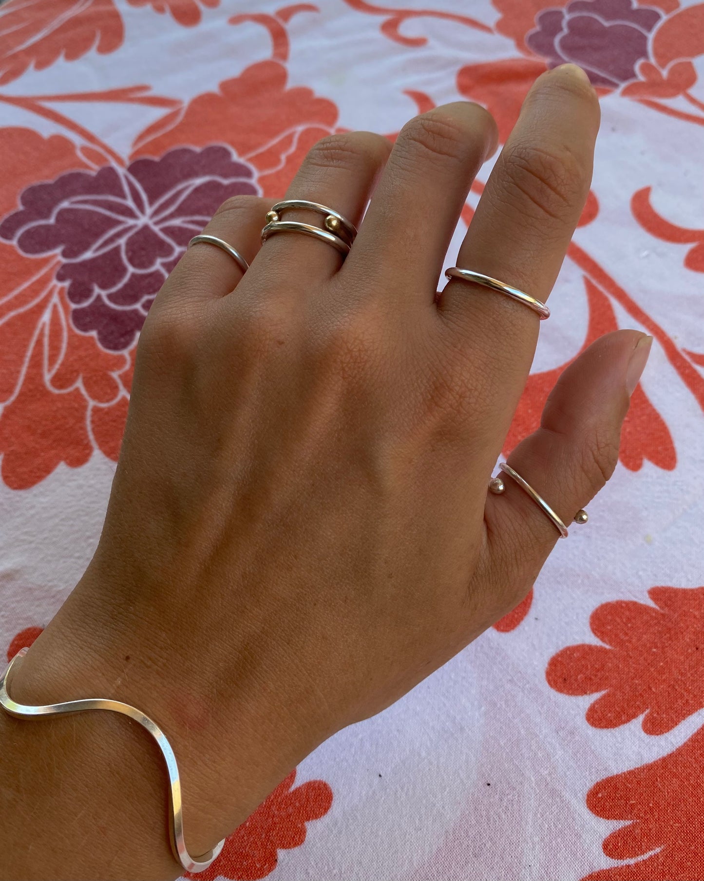 Ball Spacer Ring ~ Silver