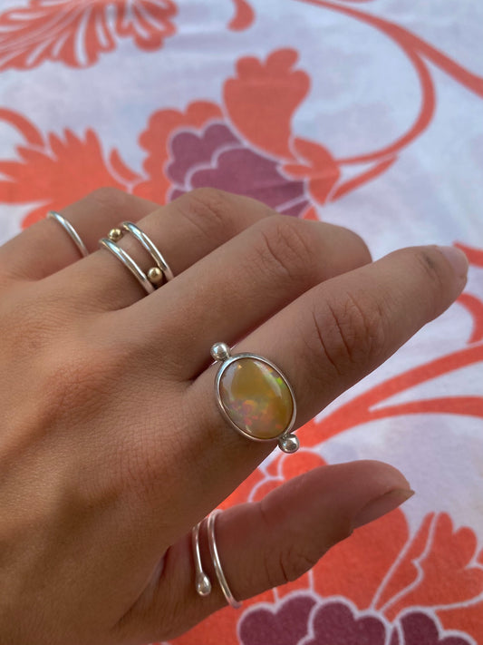 Ball Spacer Ring ~ Silver