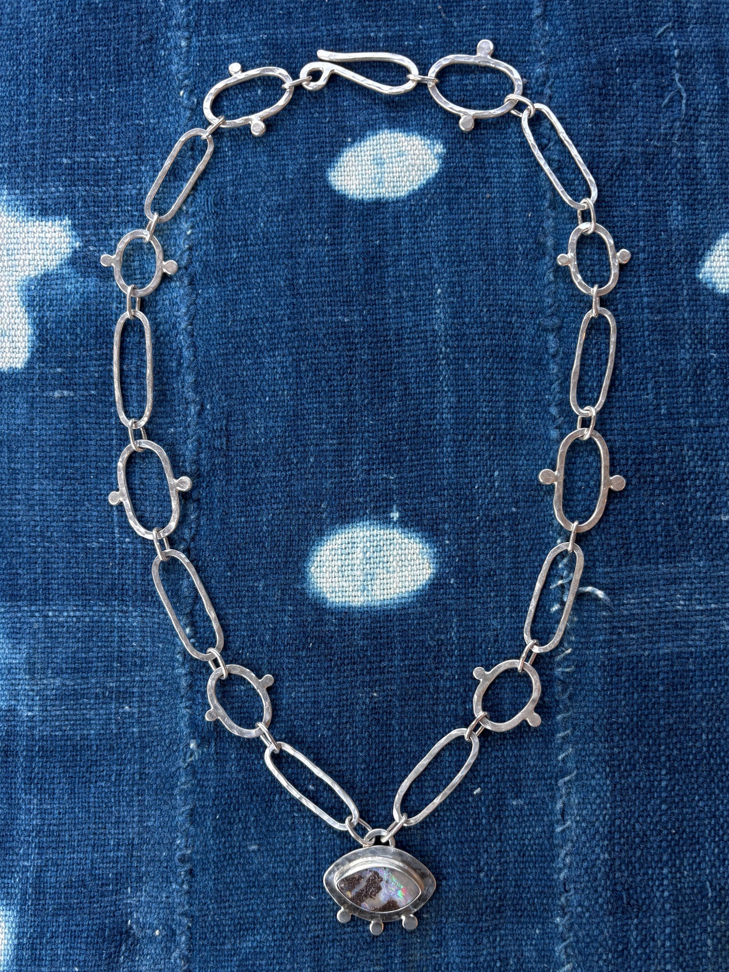 Australian Opal ~ Silver Chain Necklace