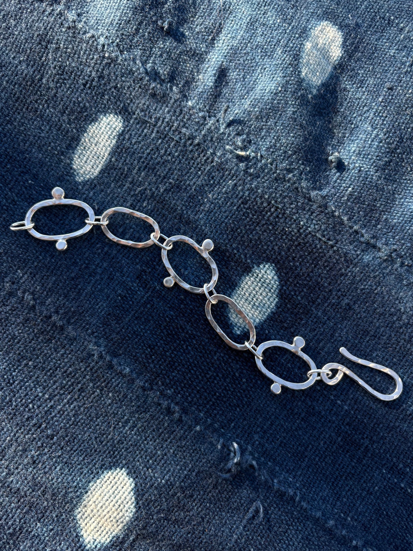 Hammered Link Bracelet ~ X
