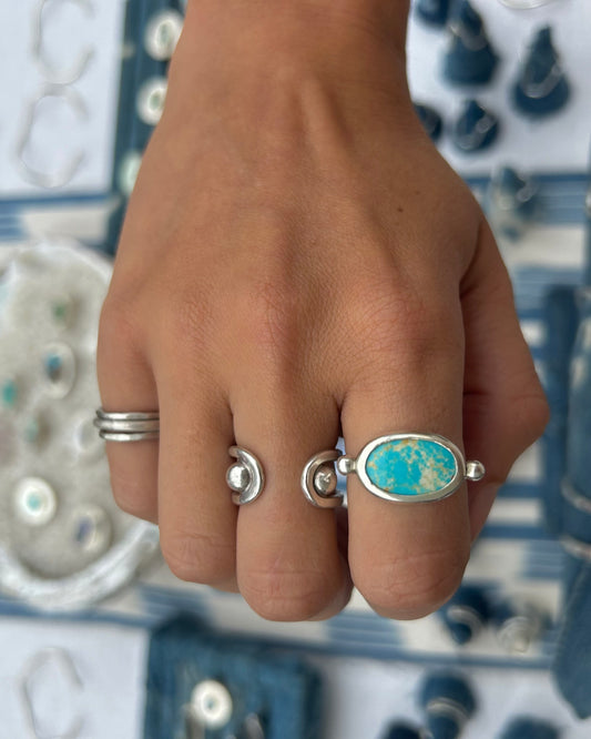 Royston Turquoise Byzantine Ring Sterling Silver