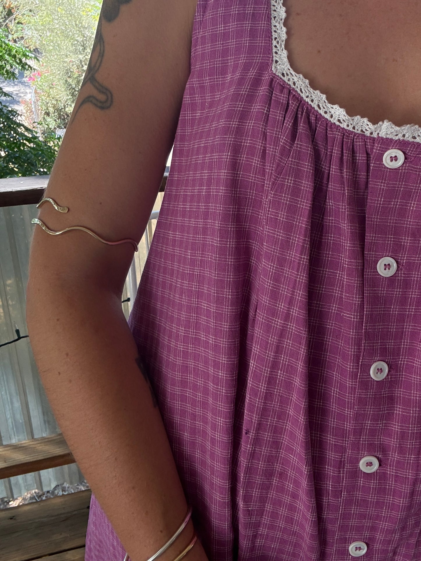 Wavy Upper Arm Cuff Bracelet