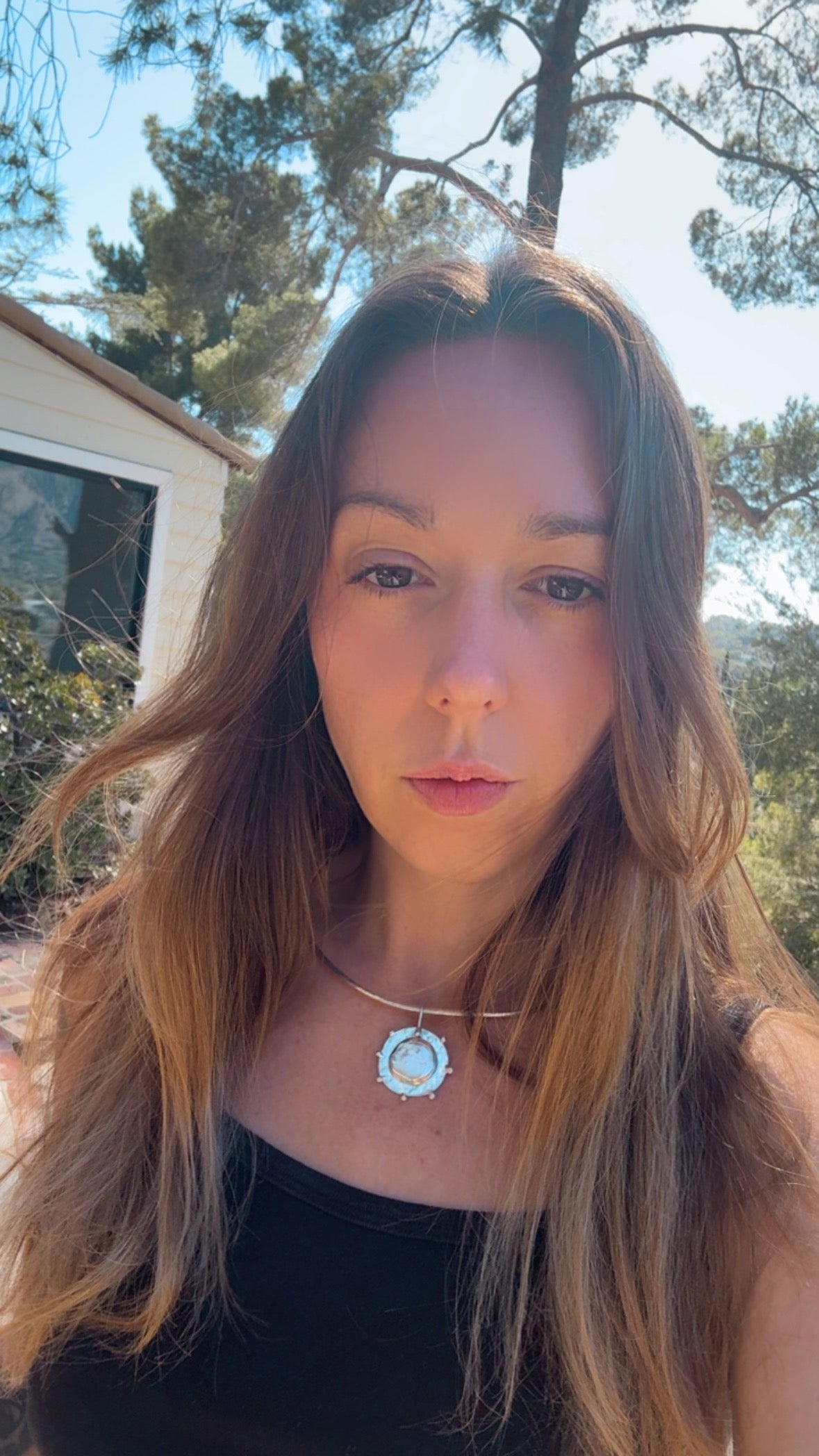 freshwater pearl ~ celestial pendant