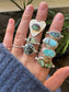 Kingman Turquoise Byzantine Ring ~ 8.5-9, Silver