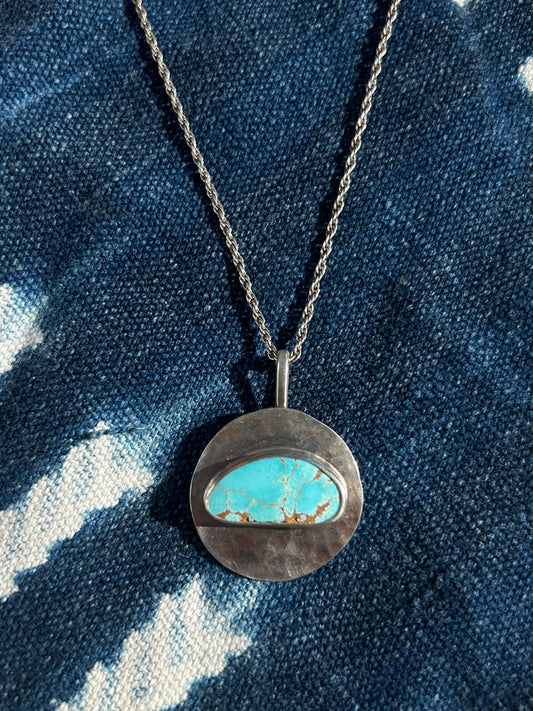 Nevada Turquoise Orb Pendant Necklace