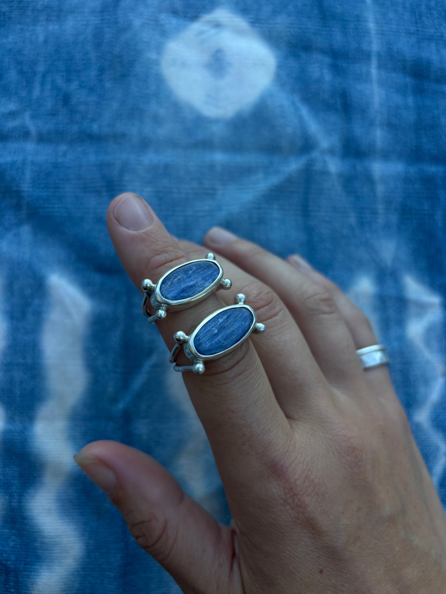 Kyanite Tetra Ring ~ Silver