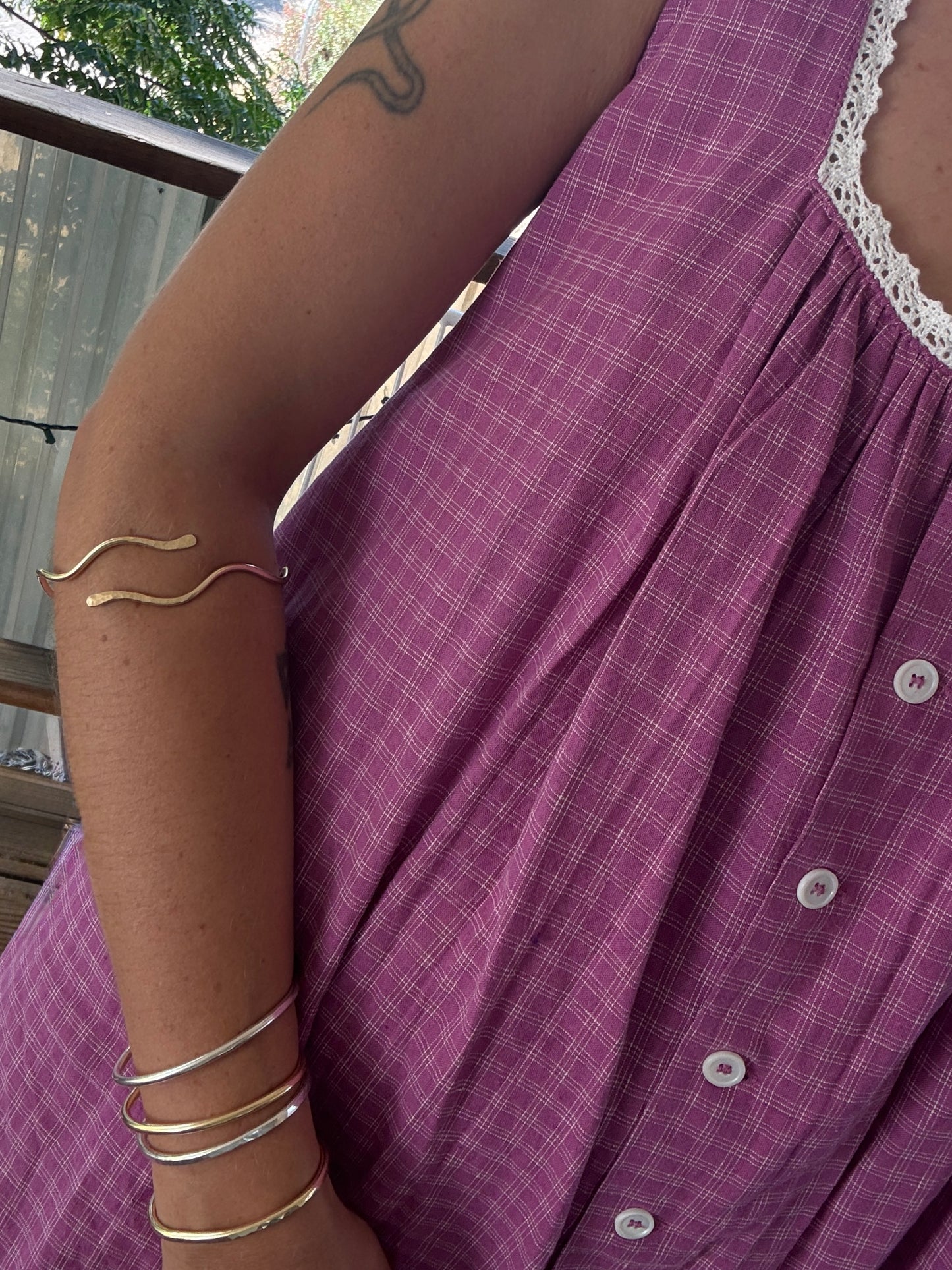 Wavy Upper Arm Cuff Bracelet