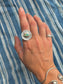 NV Turquoise Orb Ring ~ 8-8.5, Silver