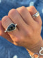 Candelaria Hills Variscite Silver Byzantine Ring ~ 10