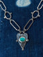 tyrone turquoise ~ link necklace