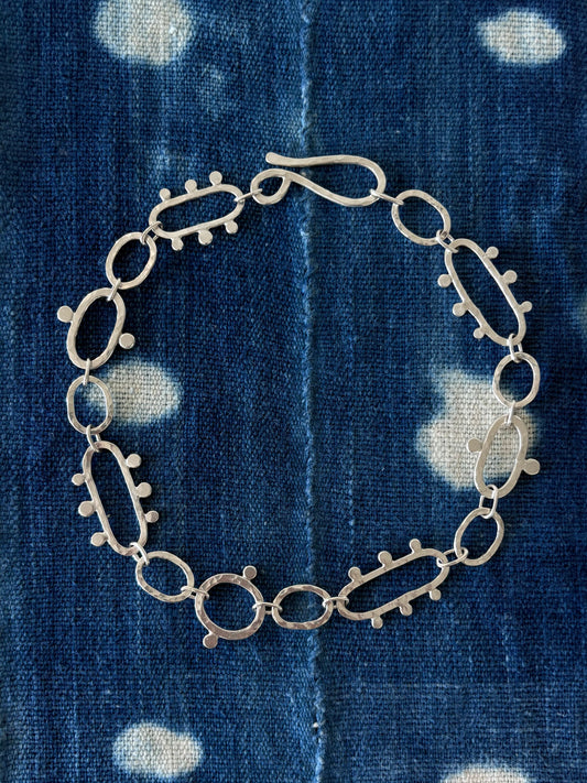 Hammered Link Necklace ~ III
