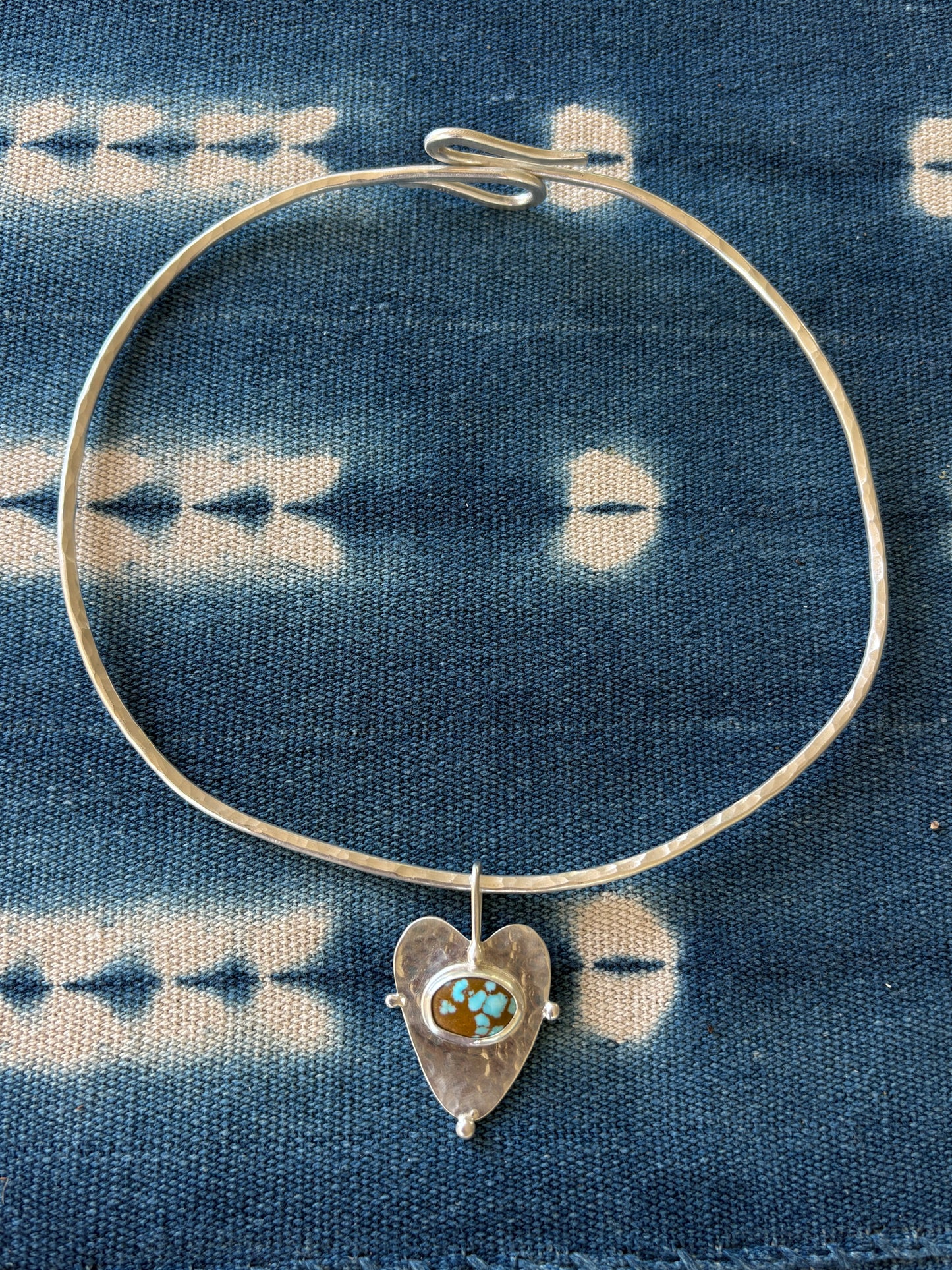 no. 8 turquoise ~ heart pendant