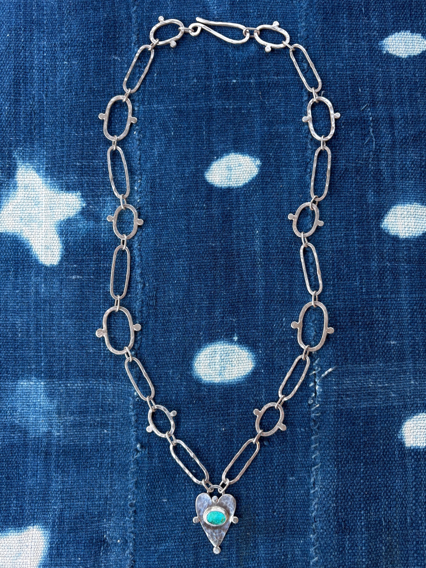 tyrone turquoise ~ link necklace