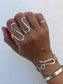 wave ring ~ sterling silver