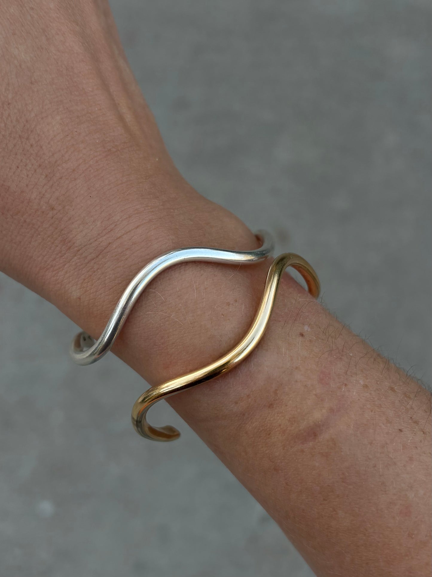 Chunky Wave Cuff Bracelet ~ Brass *new*