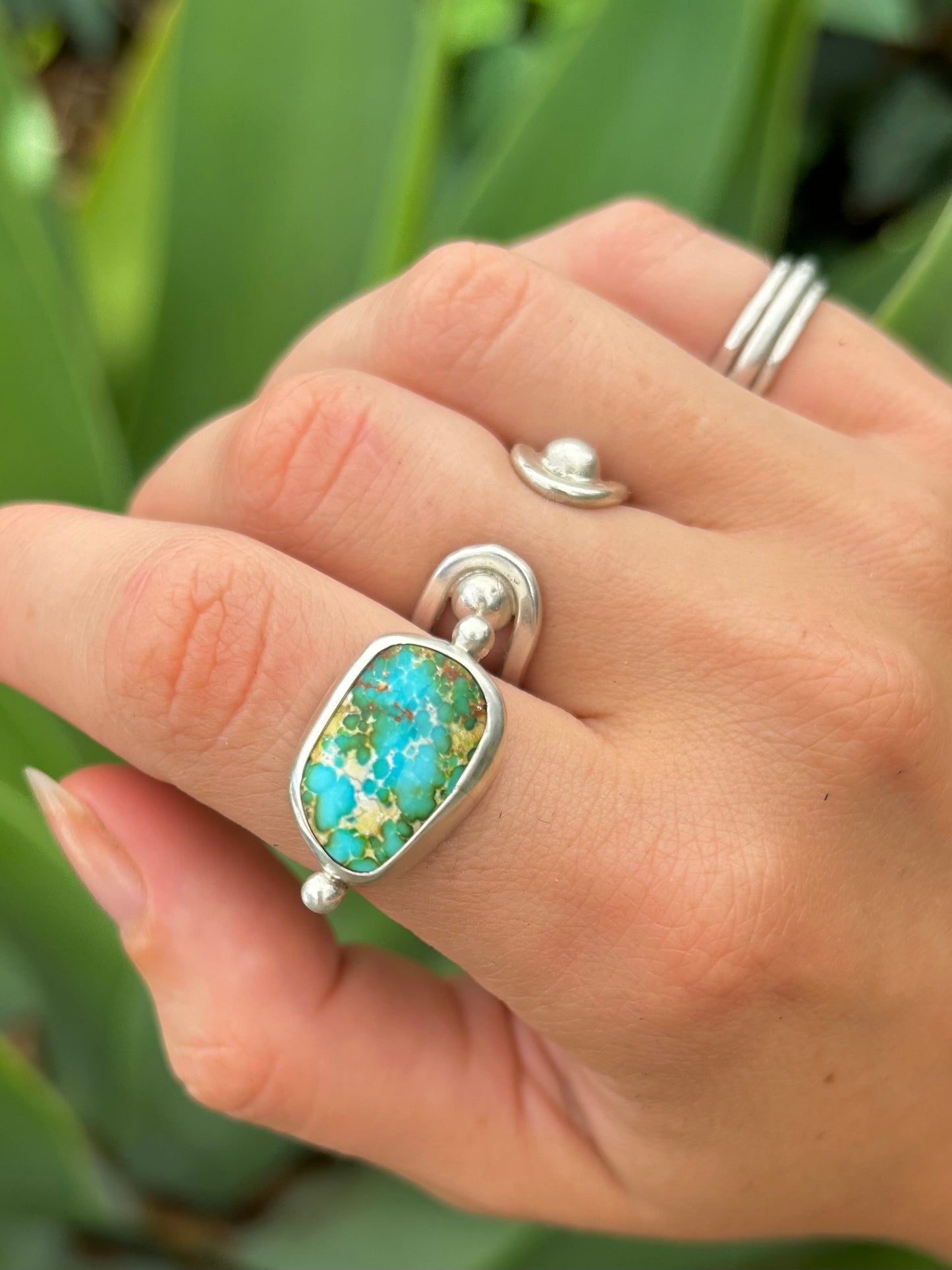 Sierra Bella Turquoise Silver Byzantine Ring