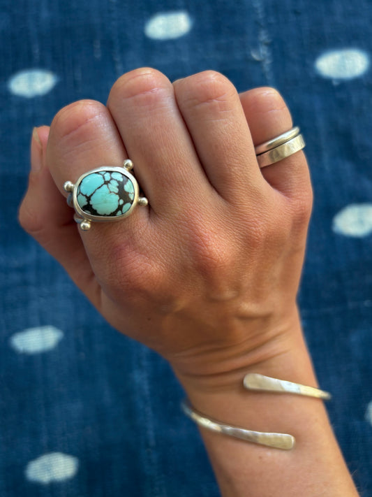 Blue Moon Tetra Ring ~ Silver