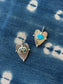 no. 8 turquoise ~ heart pendant