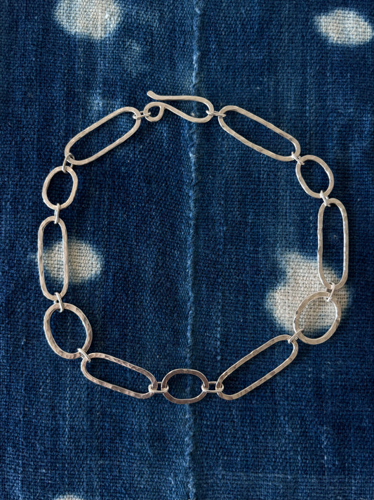 Hammered Link Necklace ~ I