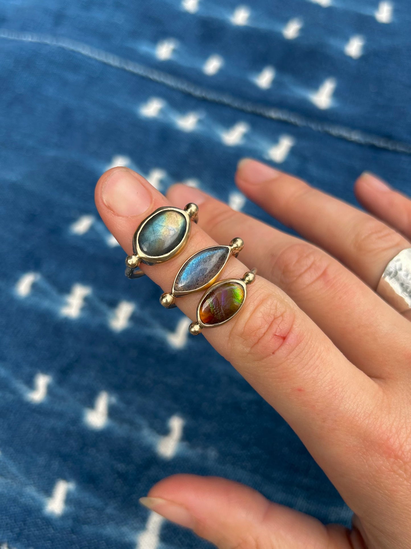 Labradorite 14k Gold Byzantine Ring ~ Marquise