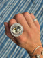 Variscite Orb Ring ~ 8-8.5, Silver