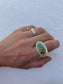 Colorado Turquoise Grecian Double Band Silver Ring