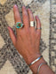 Colorado Turquoise Silver Byzantine Ring