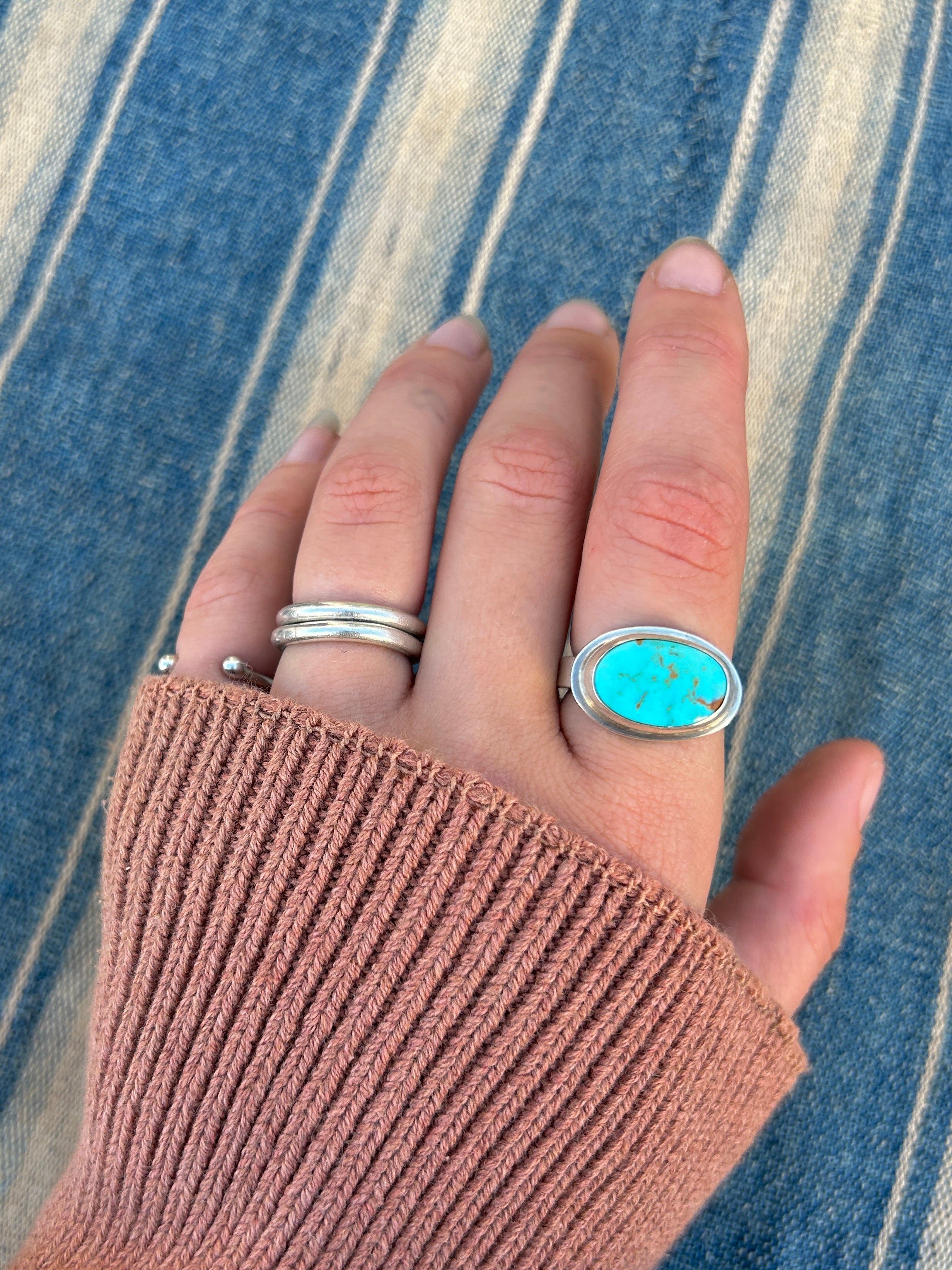 Colorado Turquoise Mesa Silver Ring