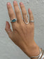 Kingman Turquoise Byzantine Ring ~ 8.5-9, Silver
