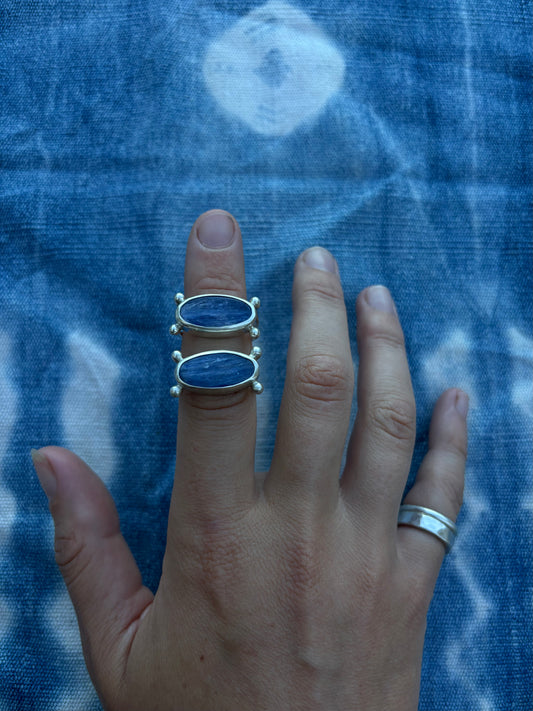 Kyanite Tetra Ring ~ Silver