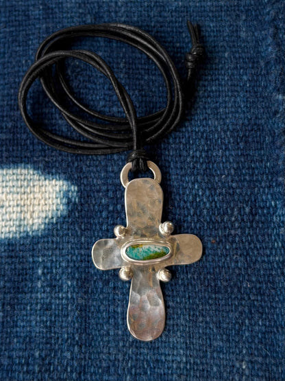 turquoise cross pendant 
